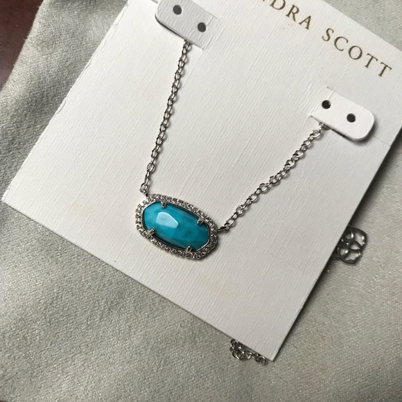 Kendra Scott Elisa Lux Necklace in Turquoise - Picture 4 of 8